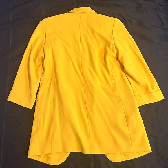 NWT EXPRESS Women's Open Front Golden Yellow Blazer - Picture 4 of 4